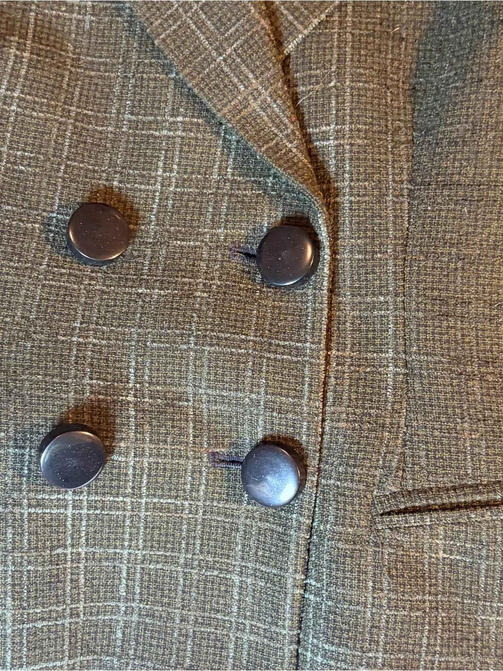 Vintage Christian Dior Women’s Jacket Green Tweed Wool Blend Blazer 80s 90s